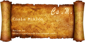 Csala Miklós névjegykártya