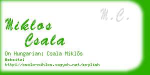 miklos csala business card